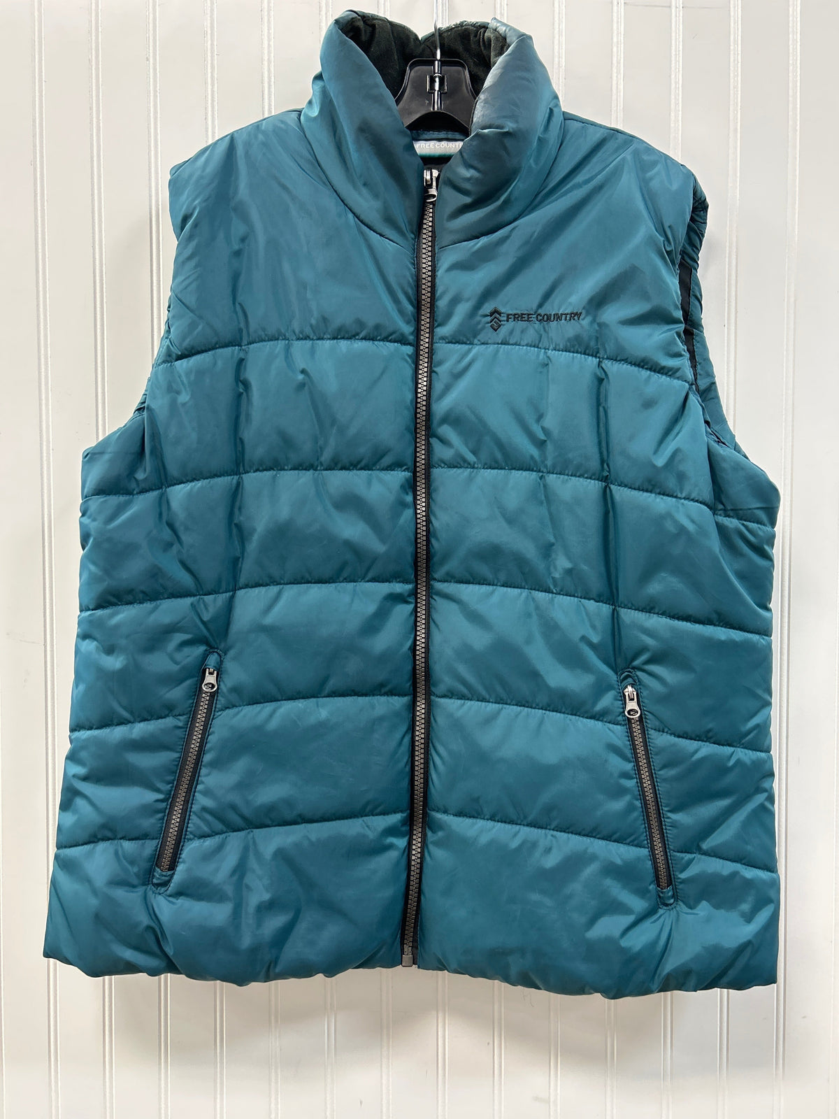 Vest Puffer & Quilted By Free Country In Teal, Size:Xxl