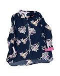 Blouse Ls By Multiples In Navy, Size:Xl