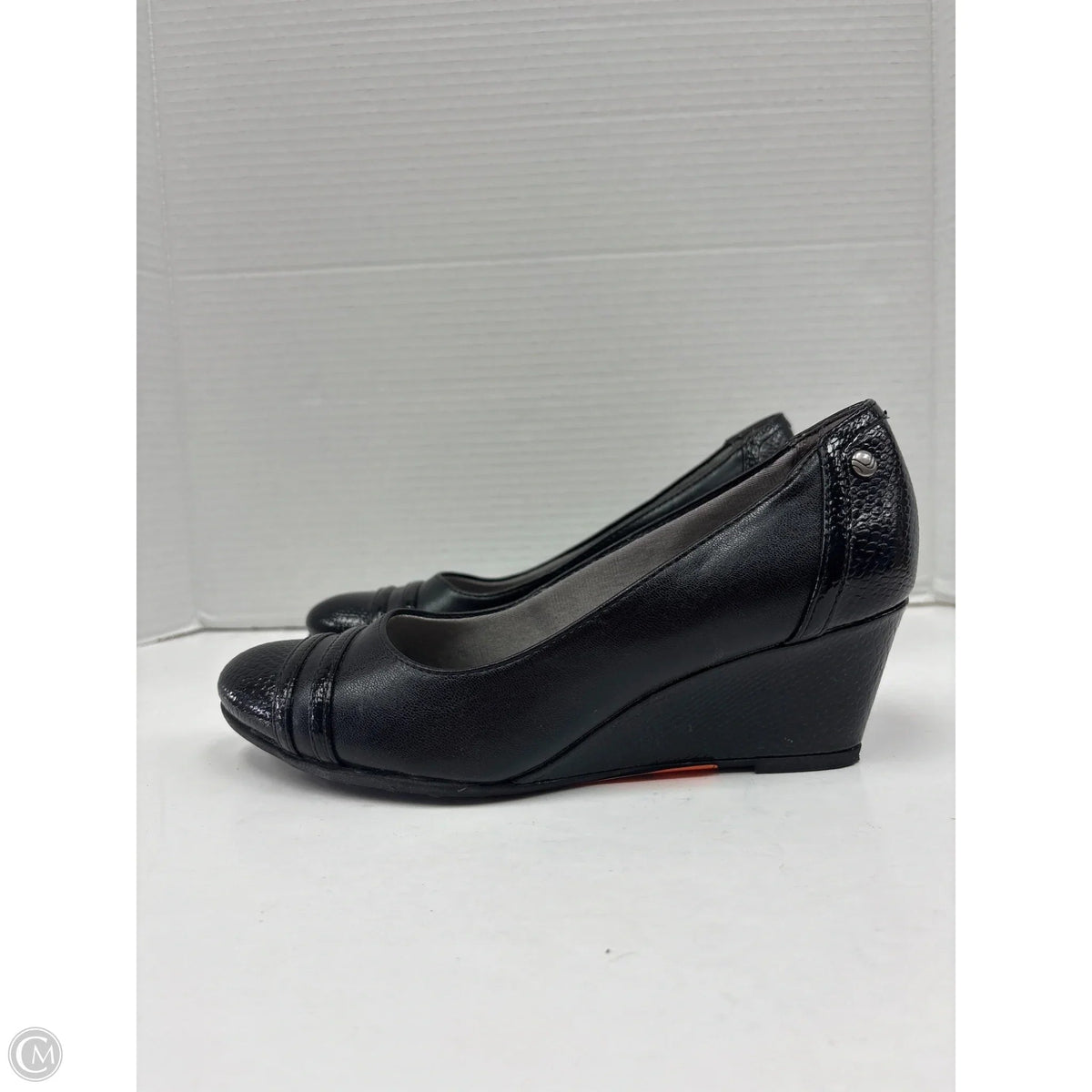 Shoes Heels Wedge By Life Stride In Black, Size: 7
