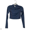 Athletic Top Long Sleeve Collar By Lululemon In Navy, Size: 4