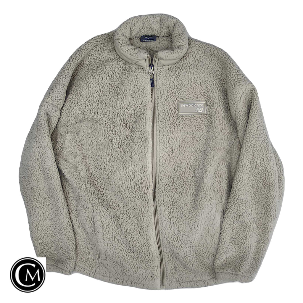 Jacket Fleece By New Balance In Beige, Size: M
