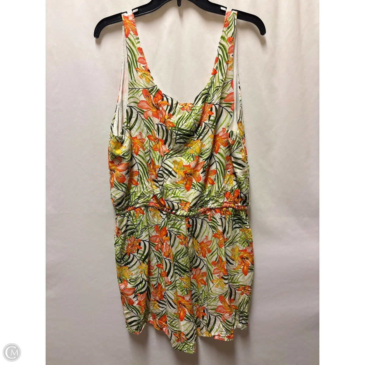 Romper By Cato In Orange & Yellow, Size: Xl