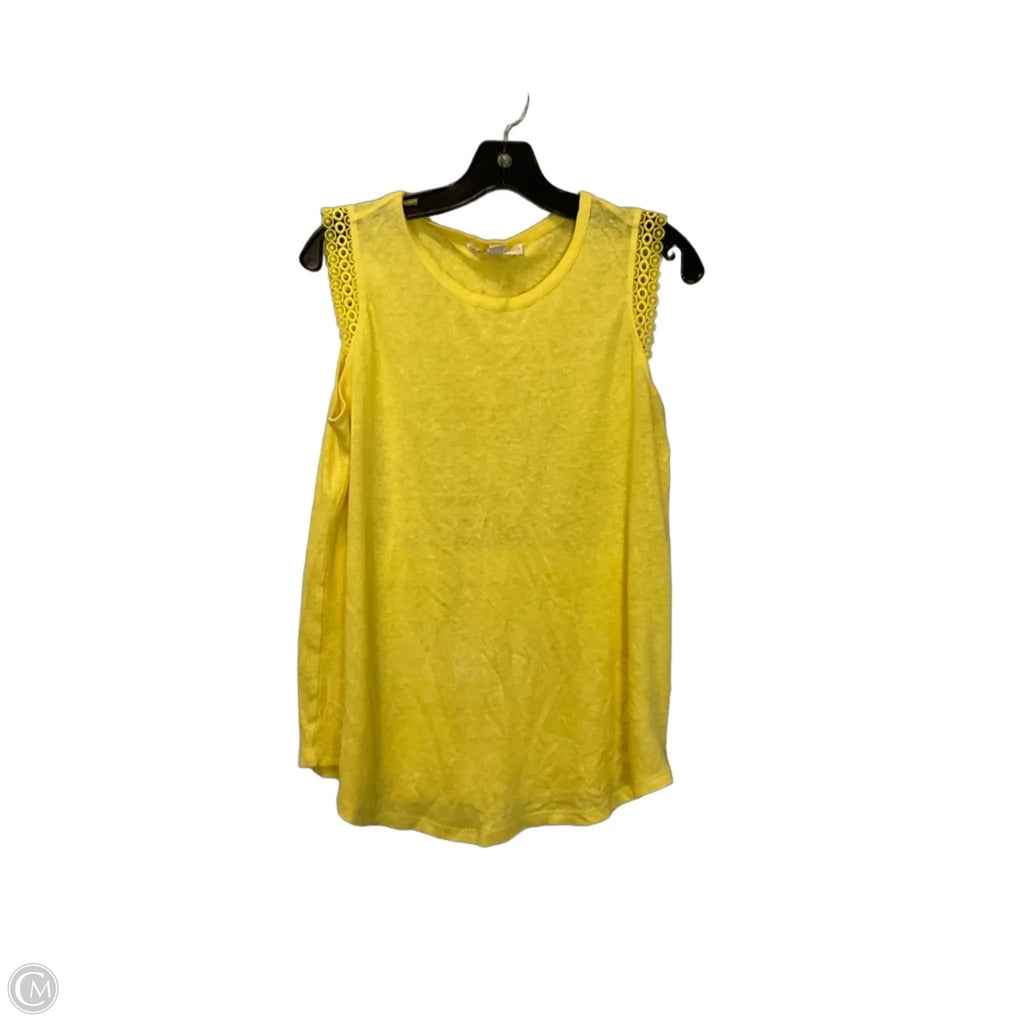 Top Short Sleeve By Michael By Michael Kors In Yellow, Size: S