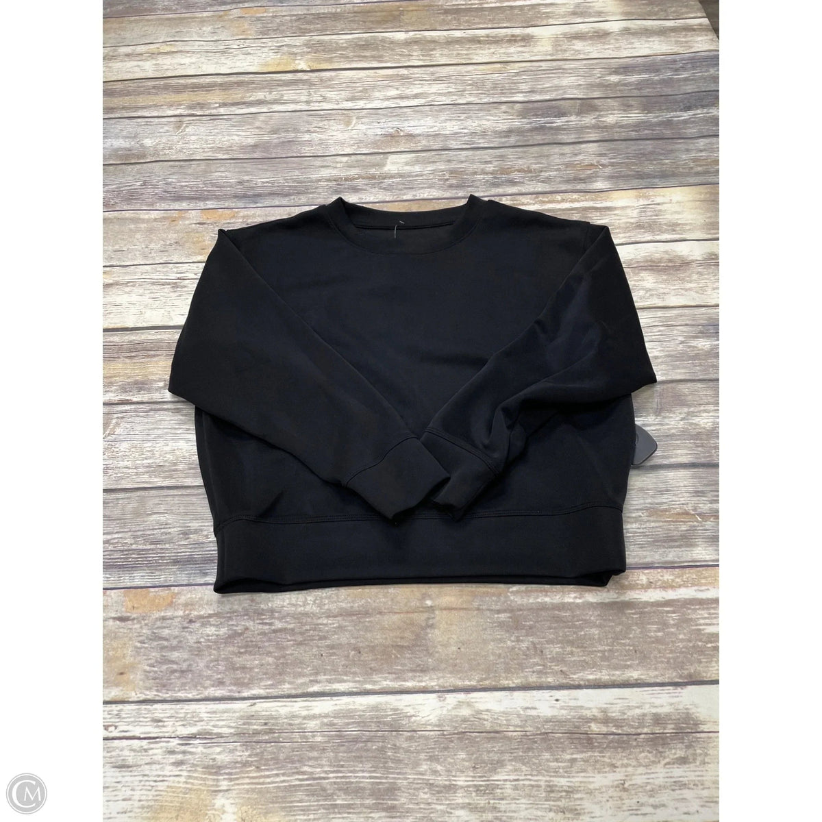 Athletic Top Long Sleeve Crewneck By A New Day In Black, Size: Xs
