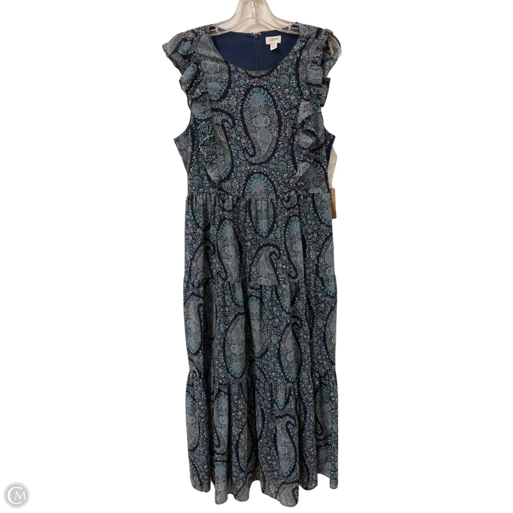 Dress Casual Maxi By J. Crew In Blue, Size: L