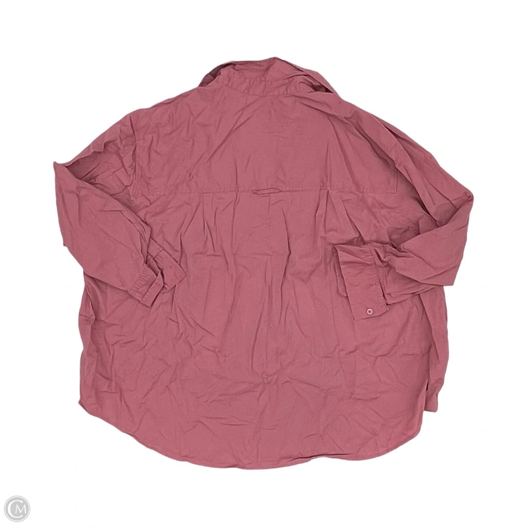 Top Long Sleeve By A New Day In Pink, Size: 2x