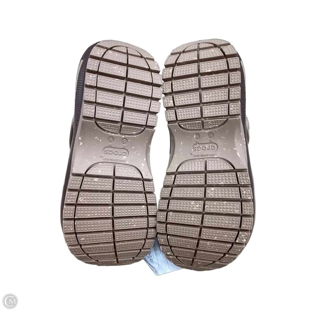 Sandals Heels Platform By Crocs In Brown, Size: 8
