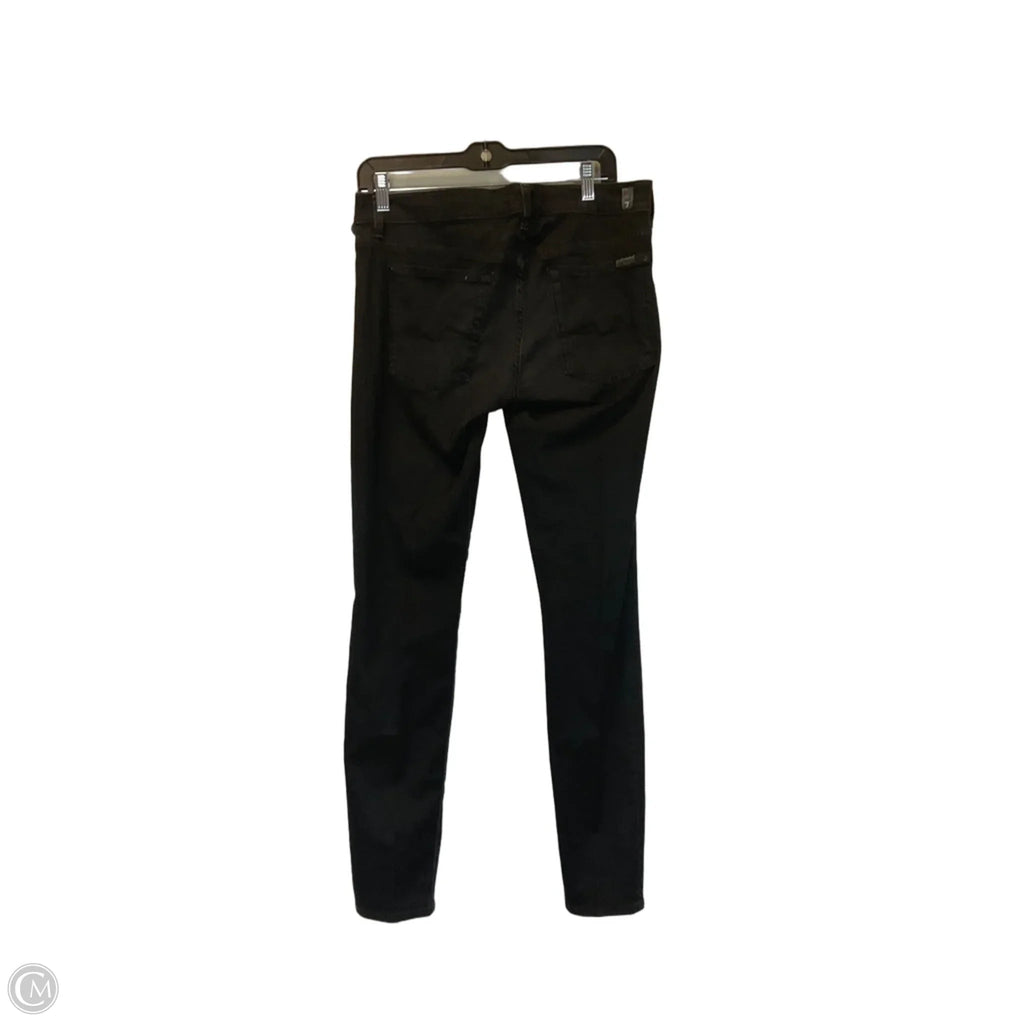 Jeans Skinny By 7 For All Mankind In Black Denim, Size: 10