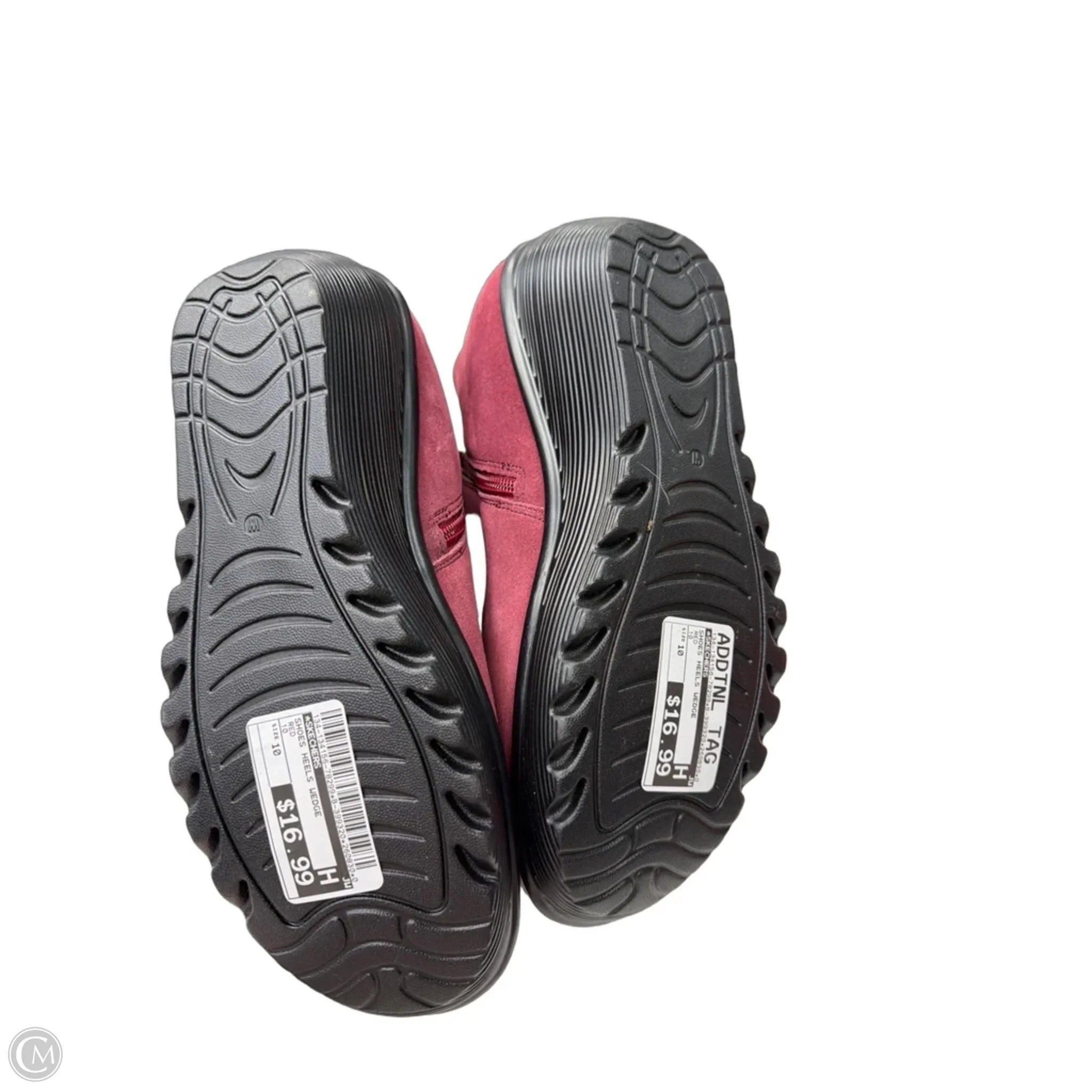 Shoes Heels Wedge By Skechers In Red, Size: 10