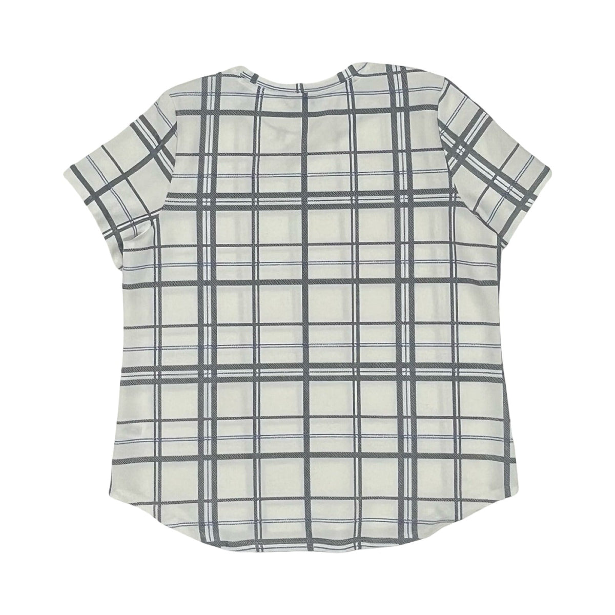 Blouse Ss By Croft And Barrow In Blue & White, Size:Xl