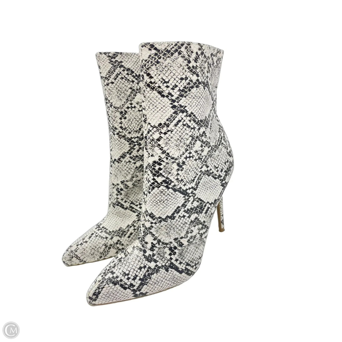 Boots Ankle Heels By Fashion Nova In Snakeskin Print, Size: 8