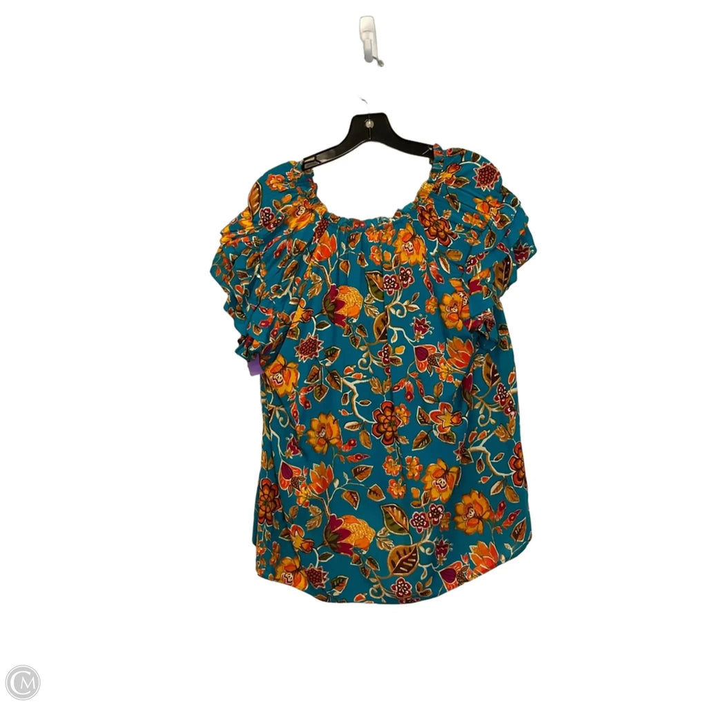 Top Short Sleeve By Rose And Olive In Blue, Size: Xl