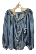 Top Long Sleeve By Talbots In Blue, Size: 1x