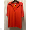 Top Short Sleeve By Ava & Viv In Coral, Size: 1x