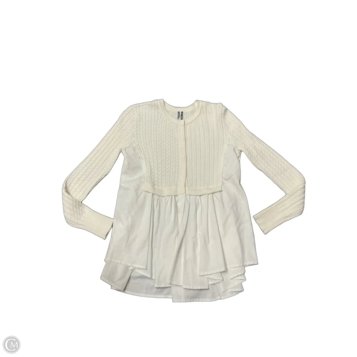 Sweater Cardigan By Anthropologie In White, Size: Xs