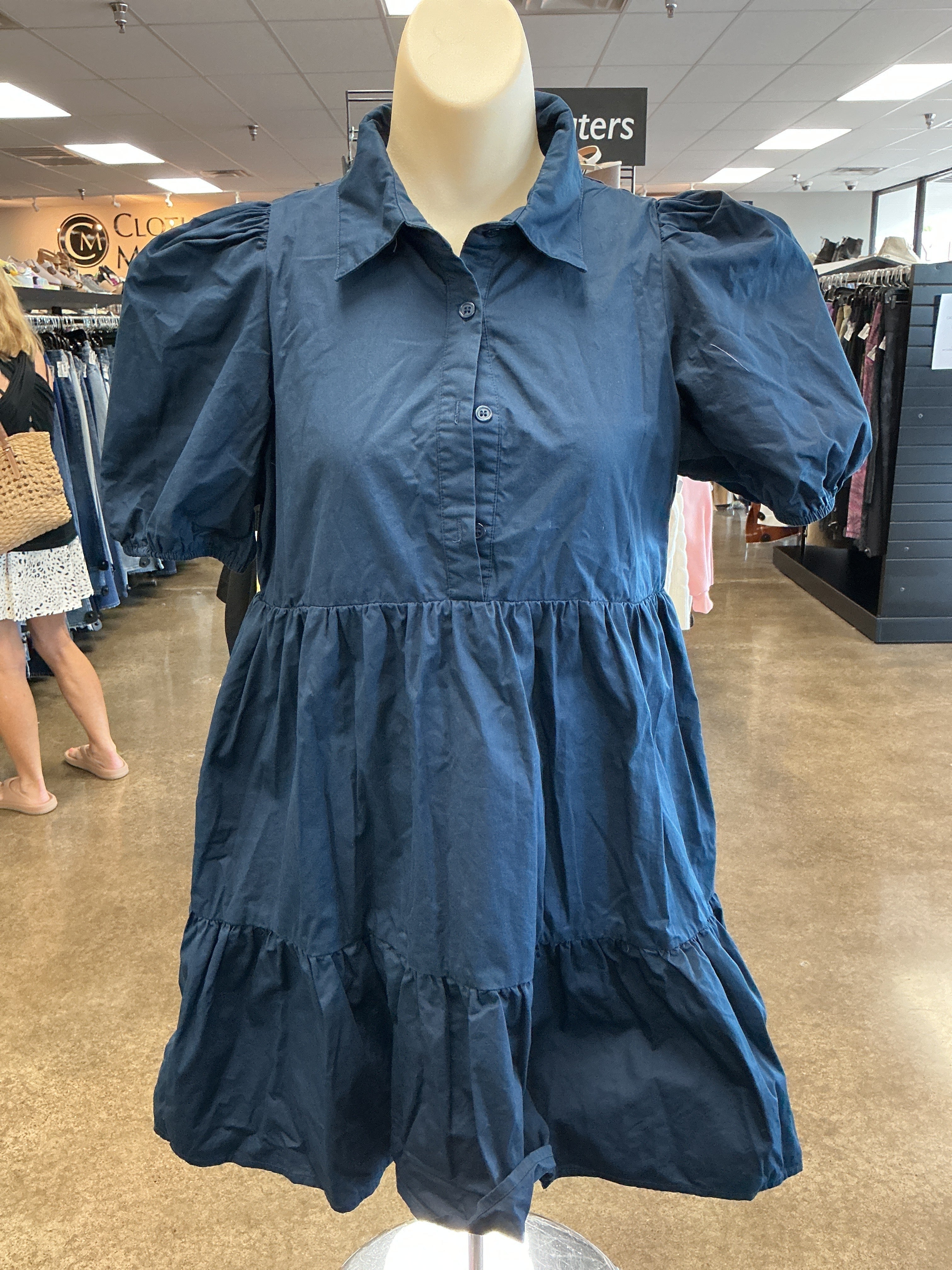 Dress Casual Short By Tcec In Navy, Size:M