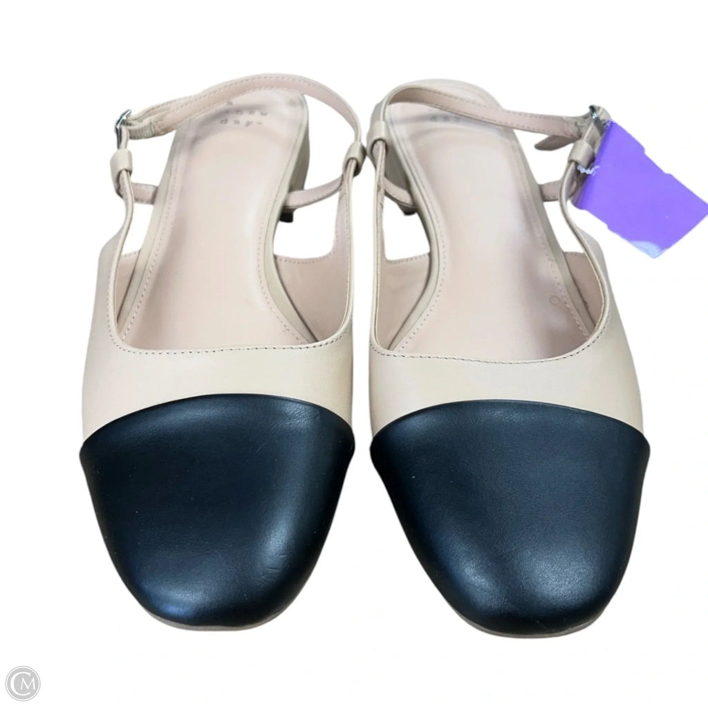 Shoes Flats By A New Day In Black & Cream, Size: 11