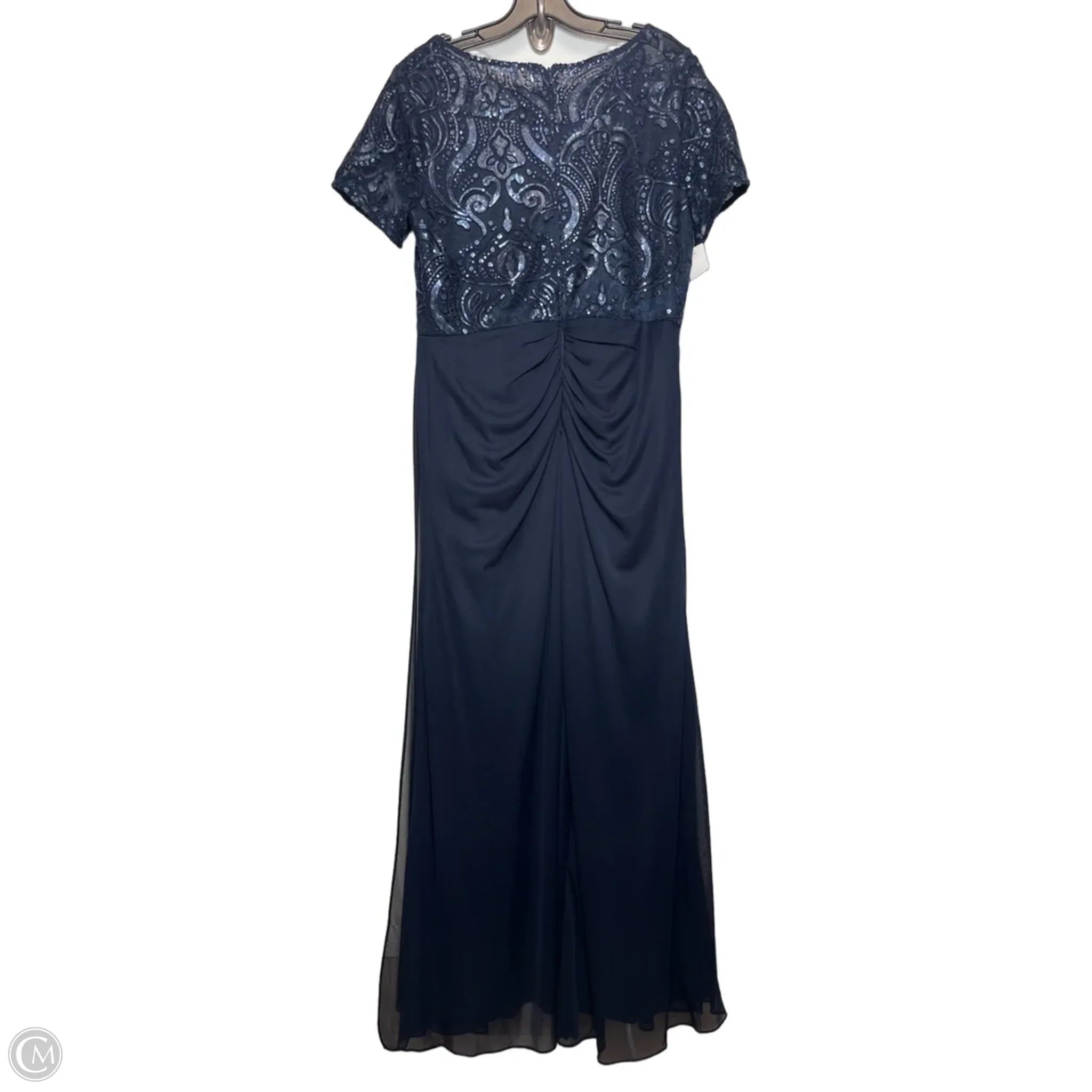 Dress Party Long By Alex Evenings In Navy, Size: 10p