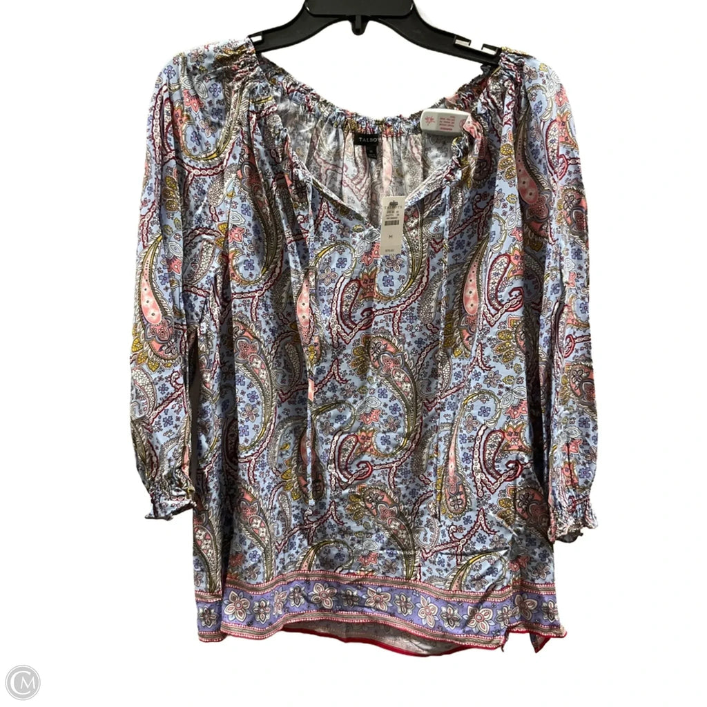 Top Long Sleeve By Talbots In Blue, Size: M