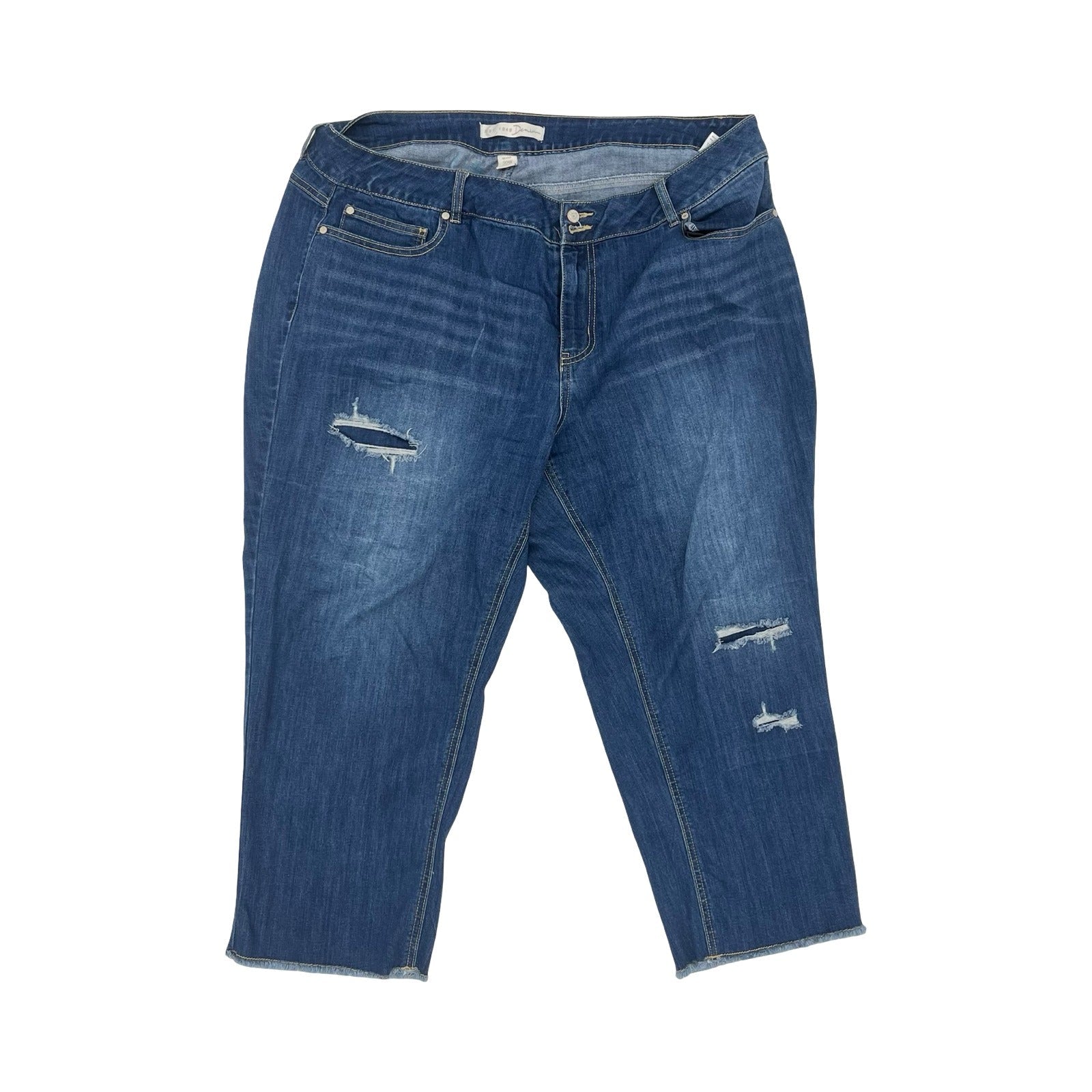 Jeans Cropped By Cato In Blue Denim, Size:20