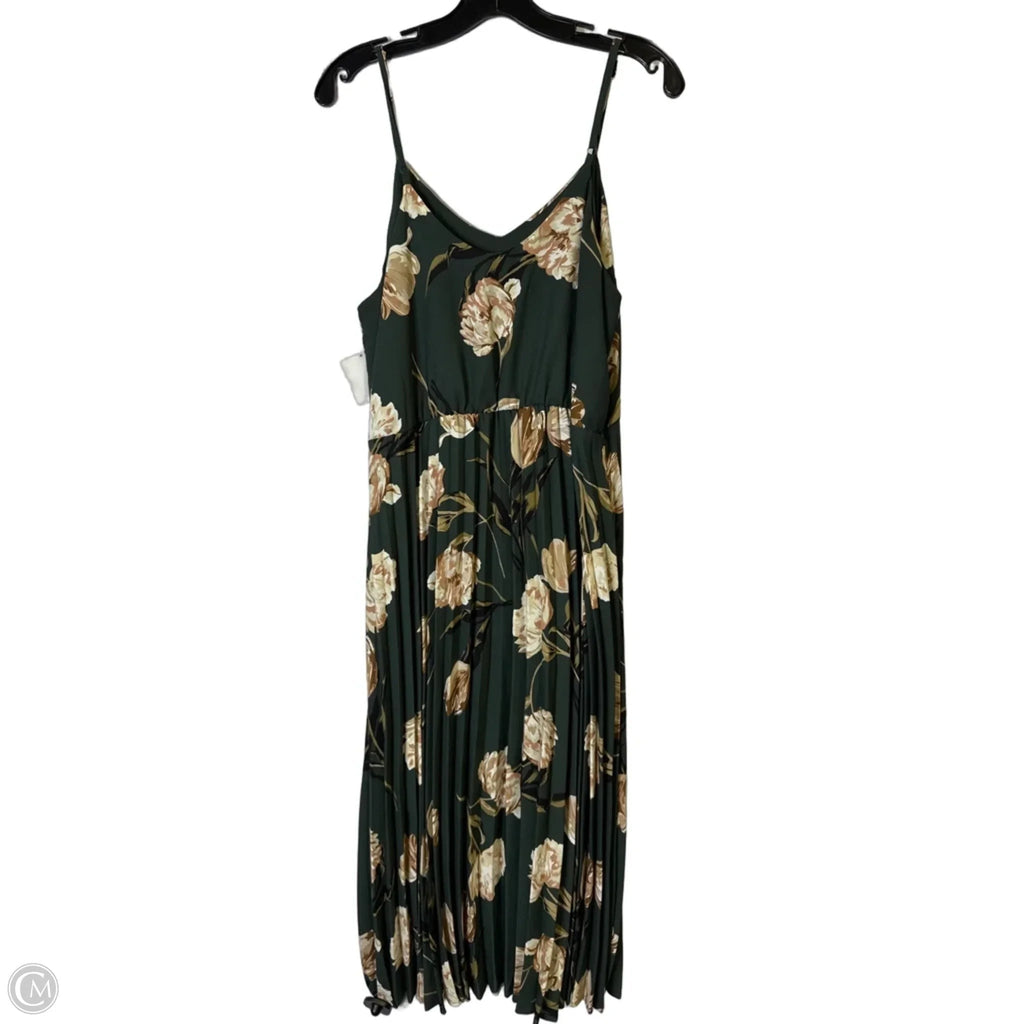 Dress Casual Midi By A New Day In Green, Size: Xl