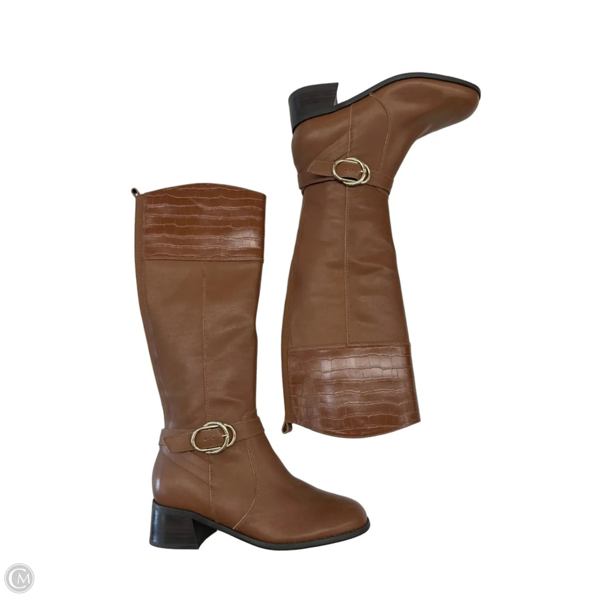 Boots Knee Flats By Marc Fisher In Brown, Size: 8