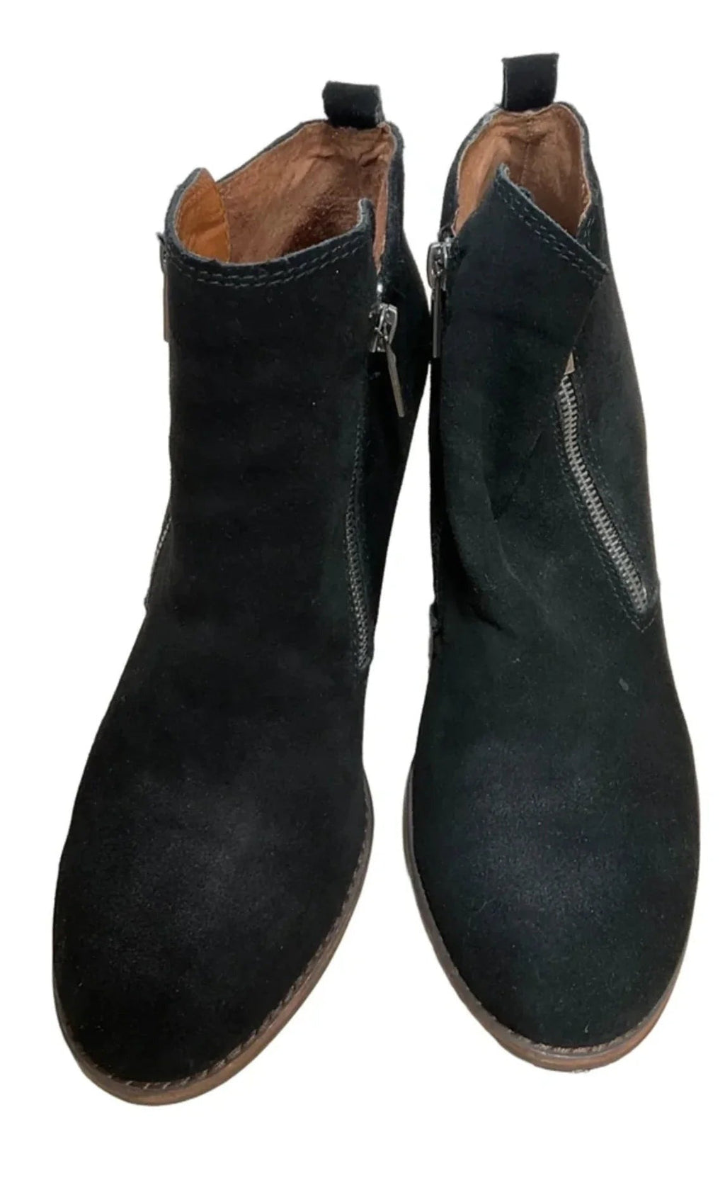 Boots Ankle Heels By Lucky Brand In Black, Size: 10