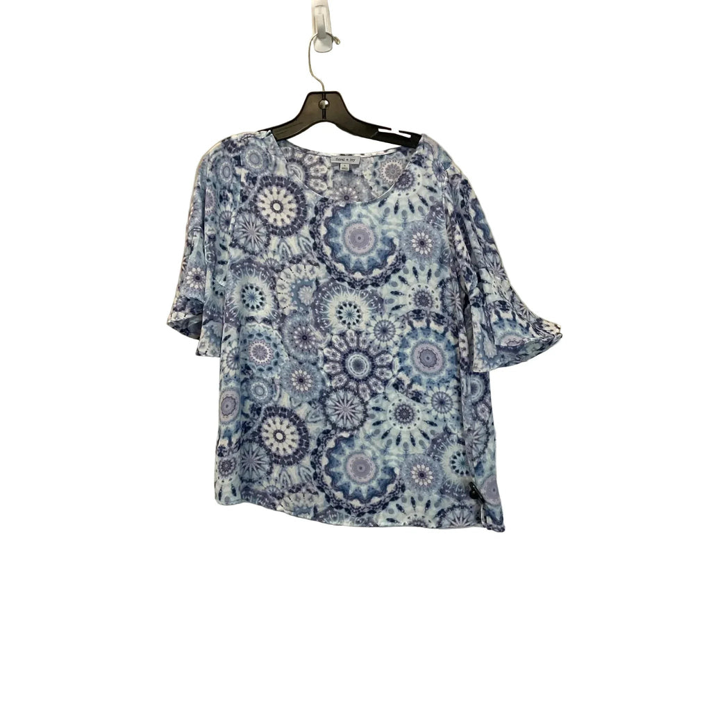 Top Short Sleeve By Clothes Mentor In Blue & Purple, Size: S