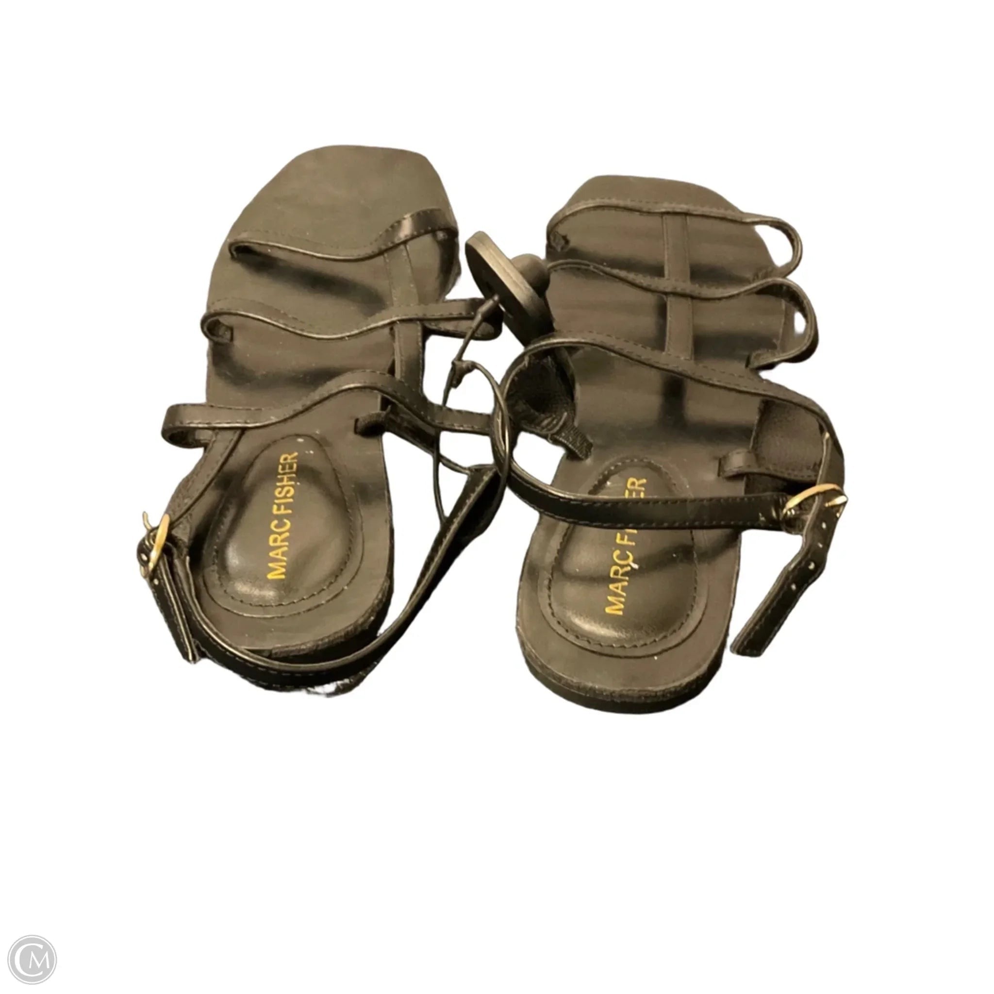 Sandals Flats By Marc Fisher In Black, Size: 7.5