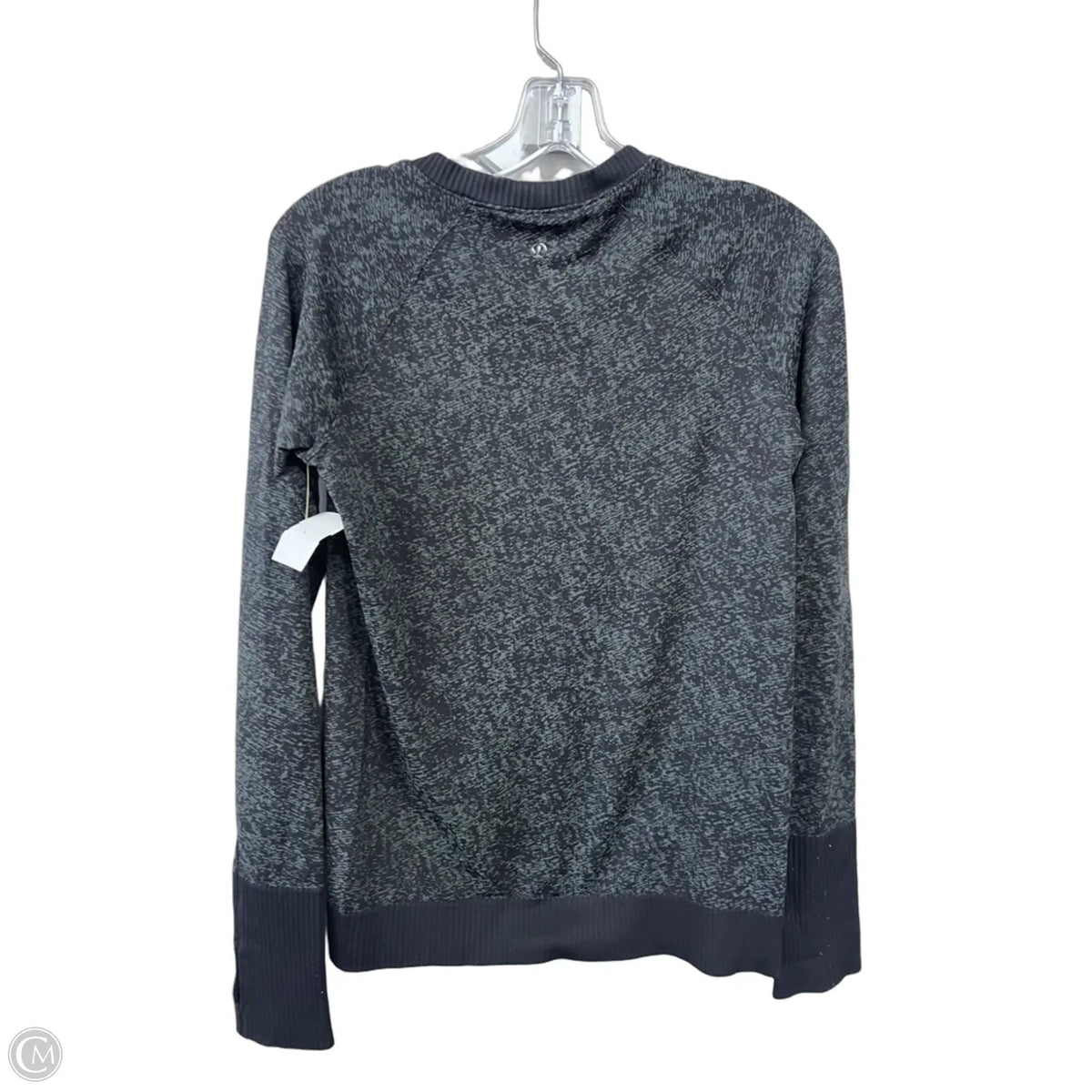 Athletic Top Long Sleeve Collar By Lululemon In Black, Size: 6