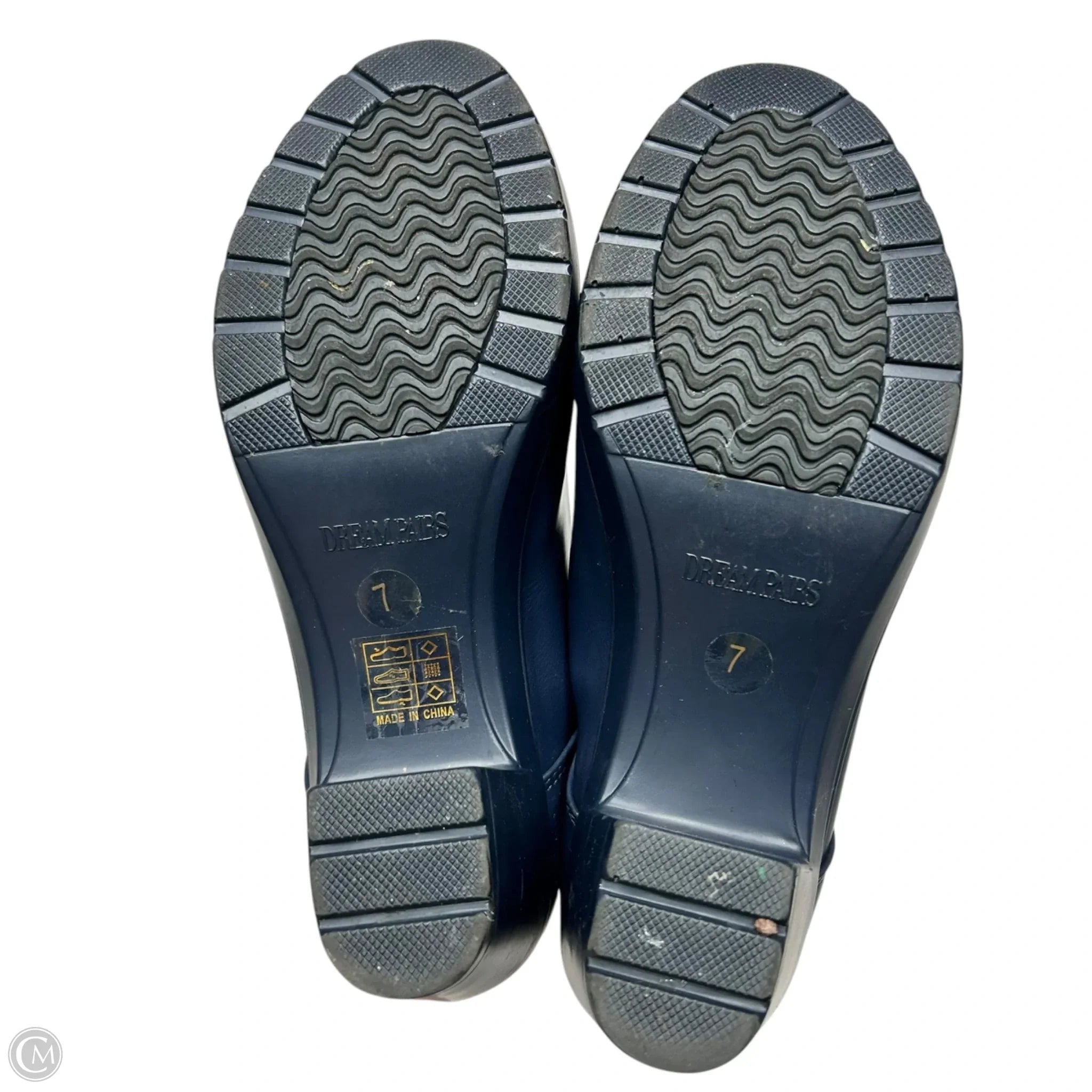 Shoes Heels Block By Dream Pairs In Navy, Size: 7