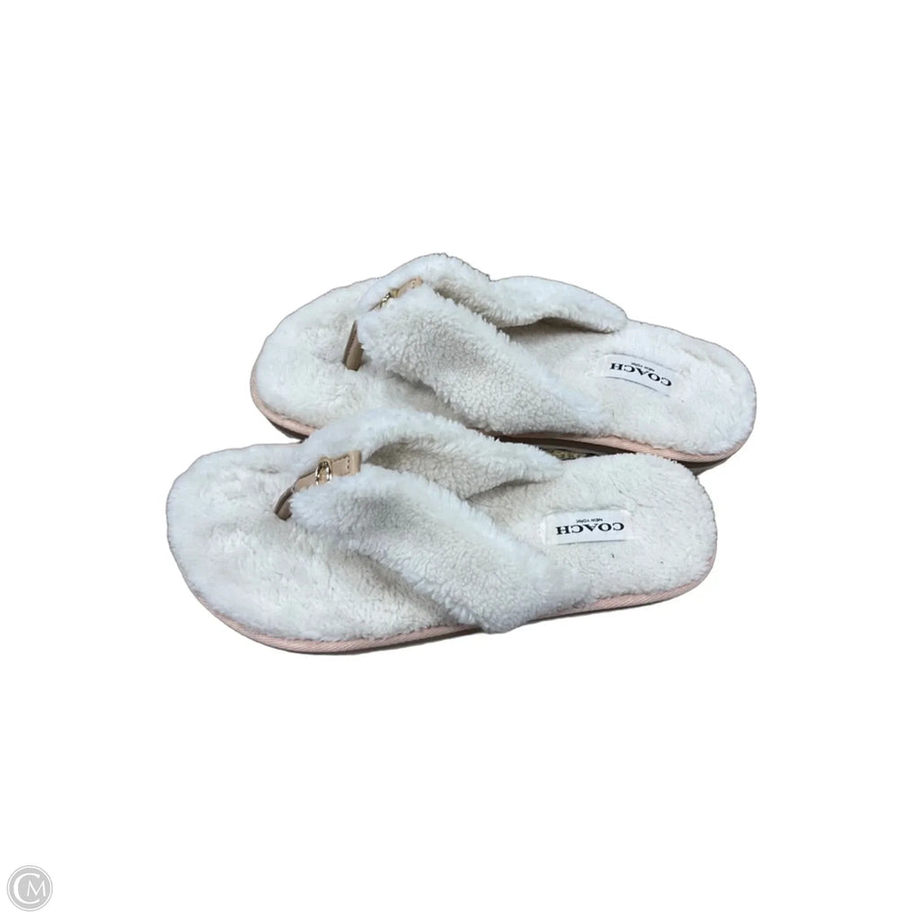 Sandals Designer By Coach In Cream, Size: 7
