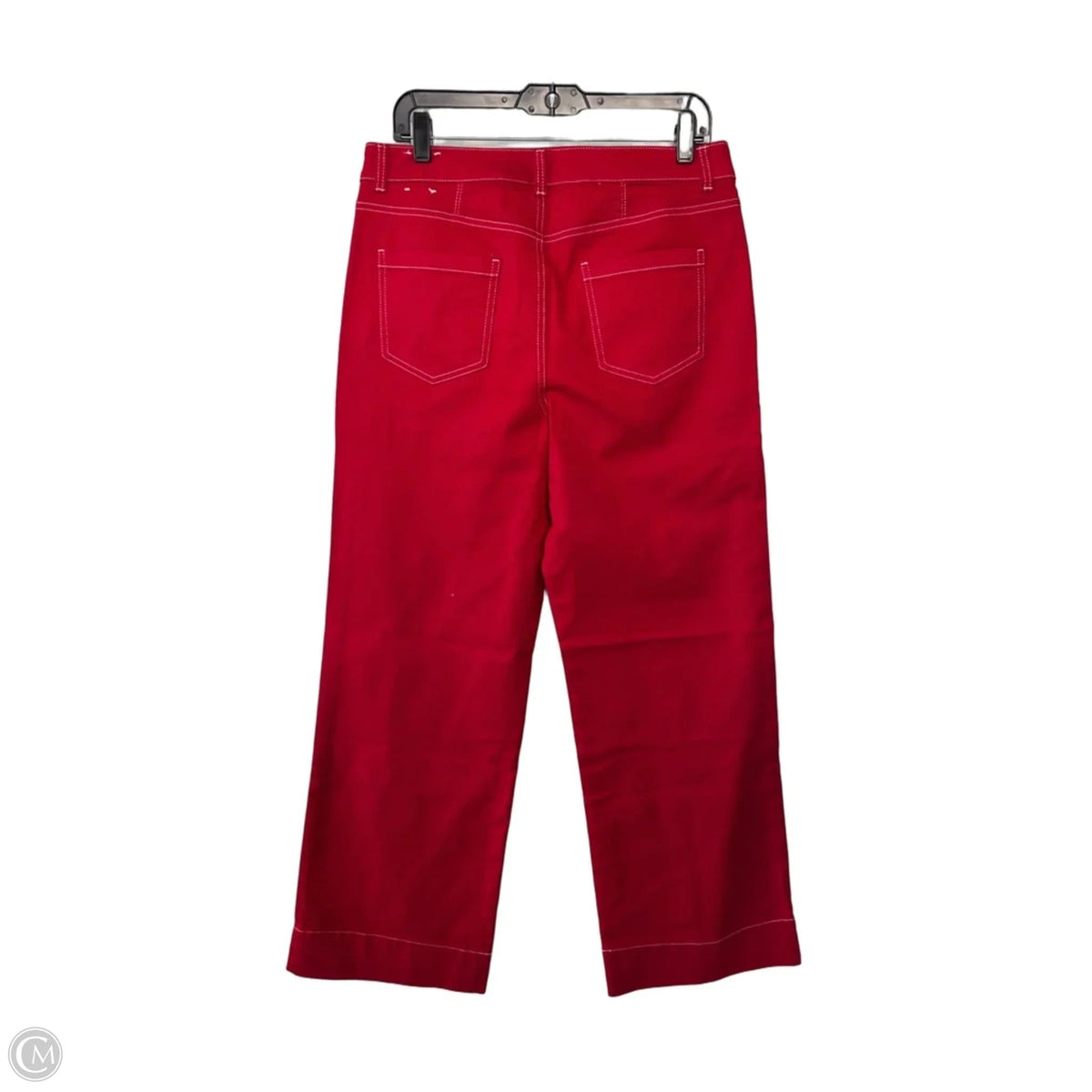 Jeans Straight By Talbots In Red Denim, Size: 10