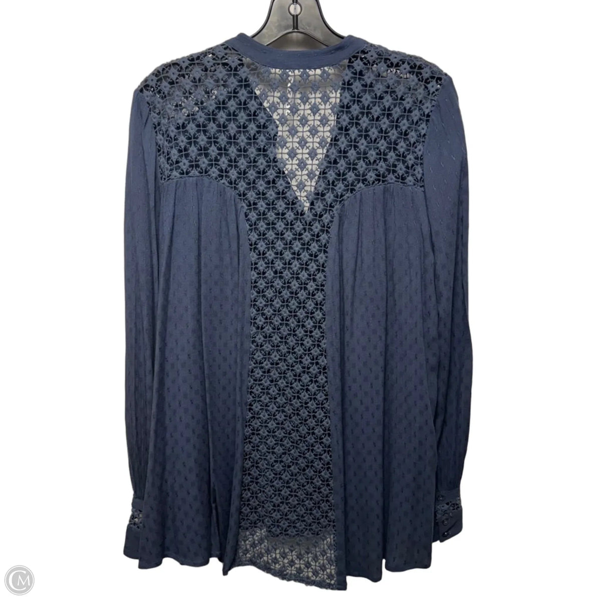 Top Long Sleeve By Free People In Navy, Size: M