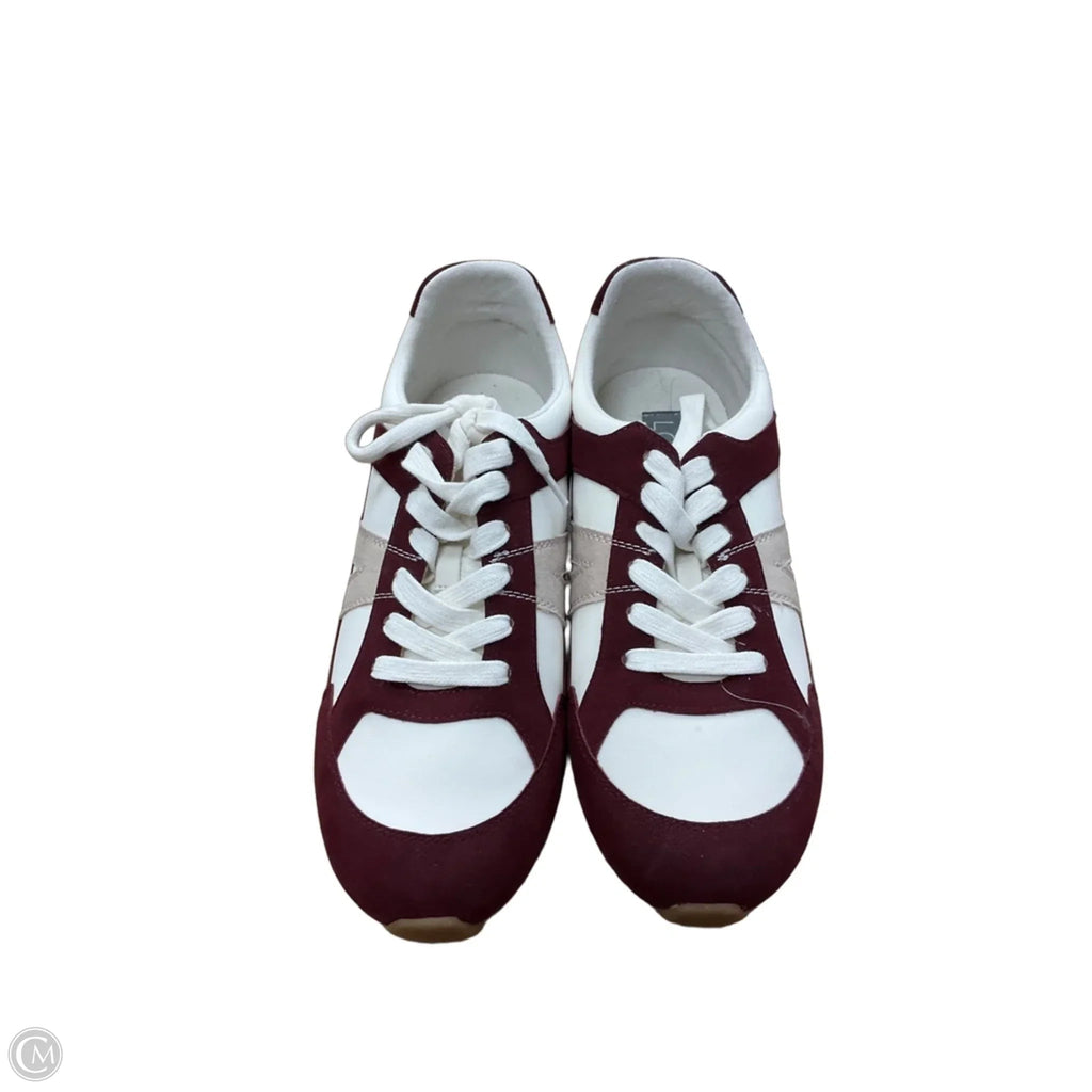 Shoes Sneakers By Loft In Maroon, Size: 8.5