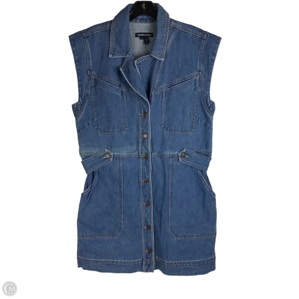 Dress Casual Short By Veronica Beard In Blue Denim, Size: 14
