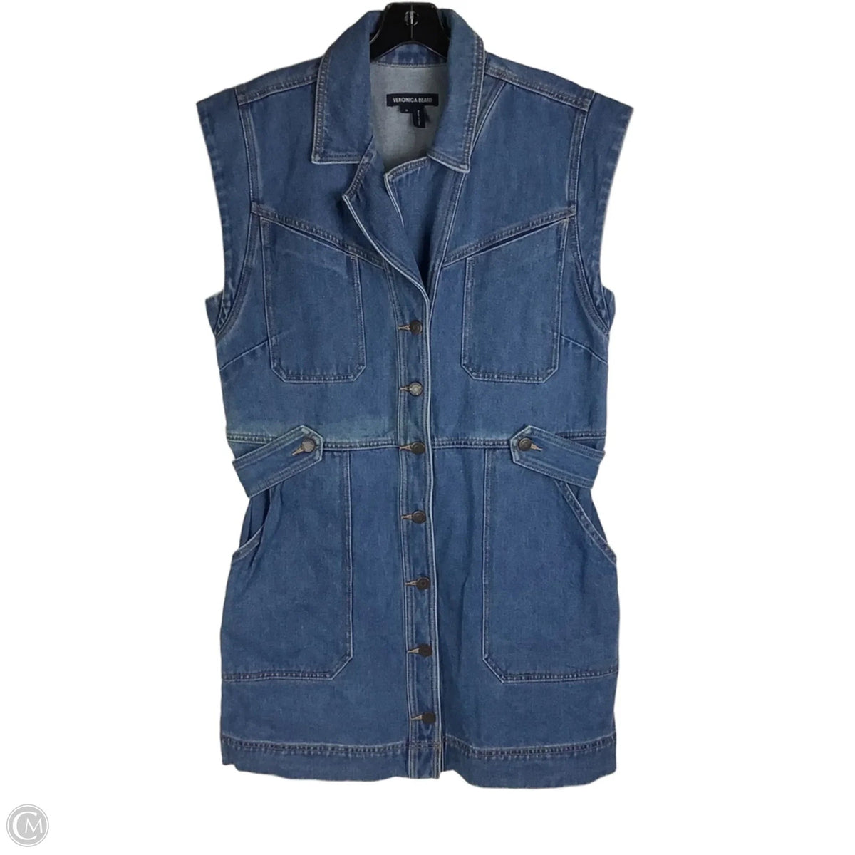 Dress Casual Short By Veronica Beard In Blue Denim, Size: 14