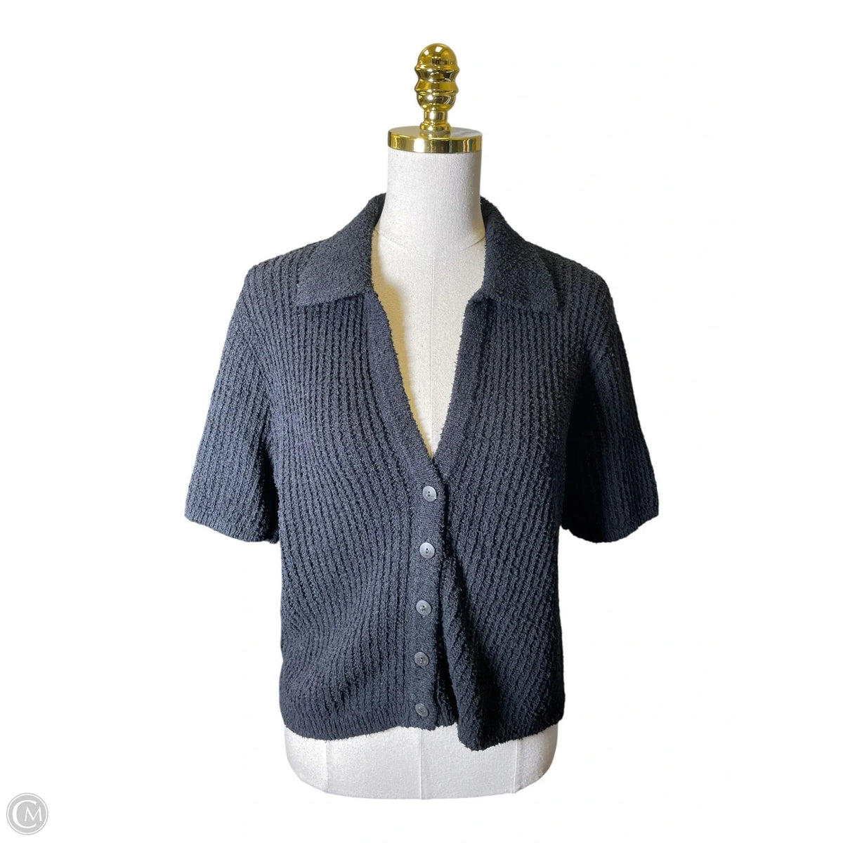 Top Short Sleeve By Abercrombie And Fitch In Black, Size: S