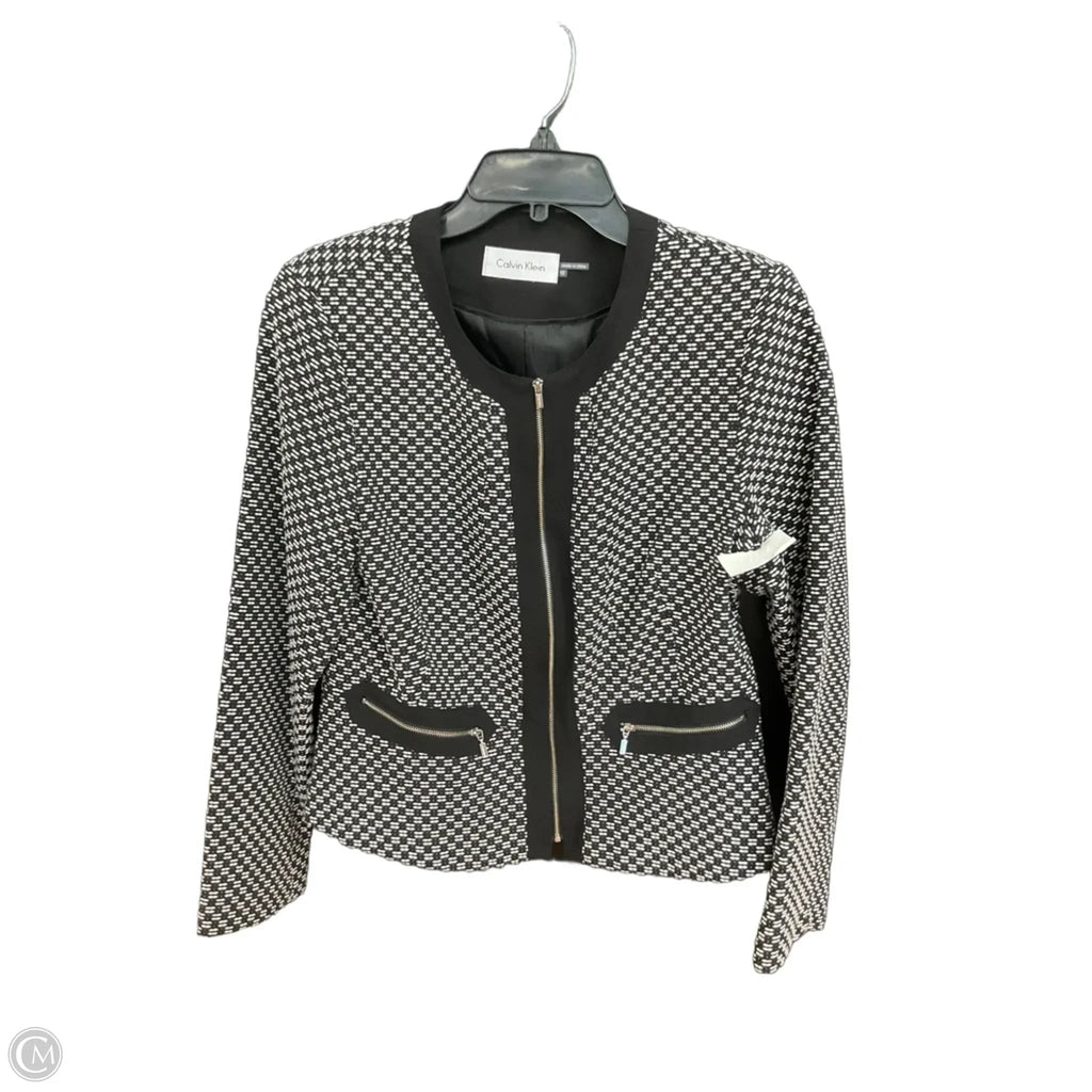 Blazer By Calvin Klein In Black & White, Size: M