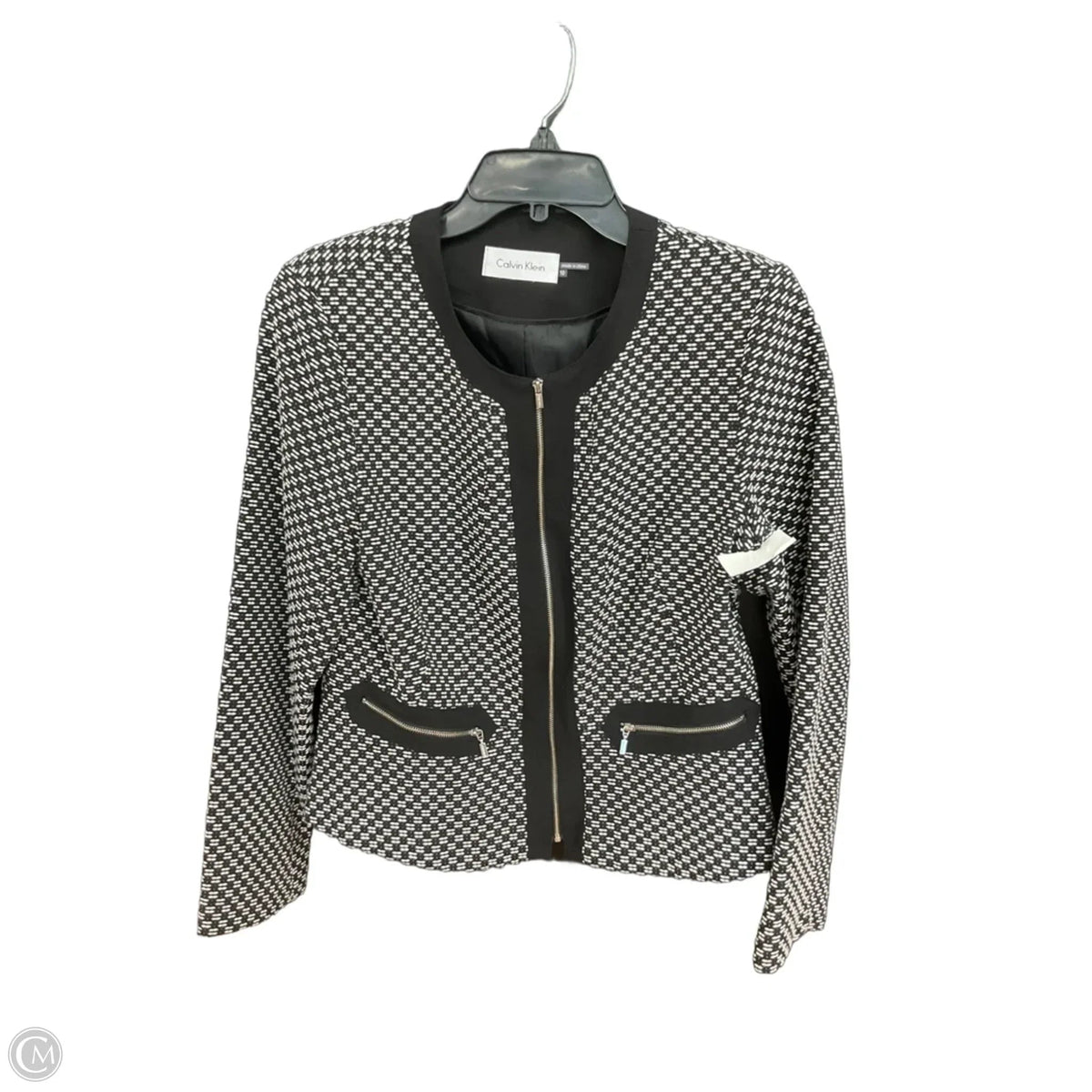 Blazer By Calvin Klein In Black & White, Size: M