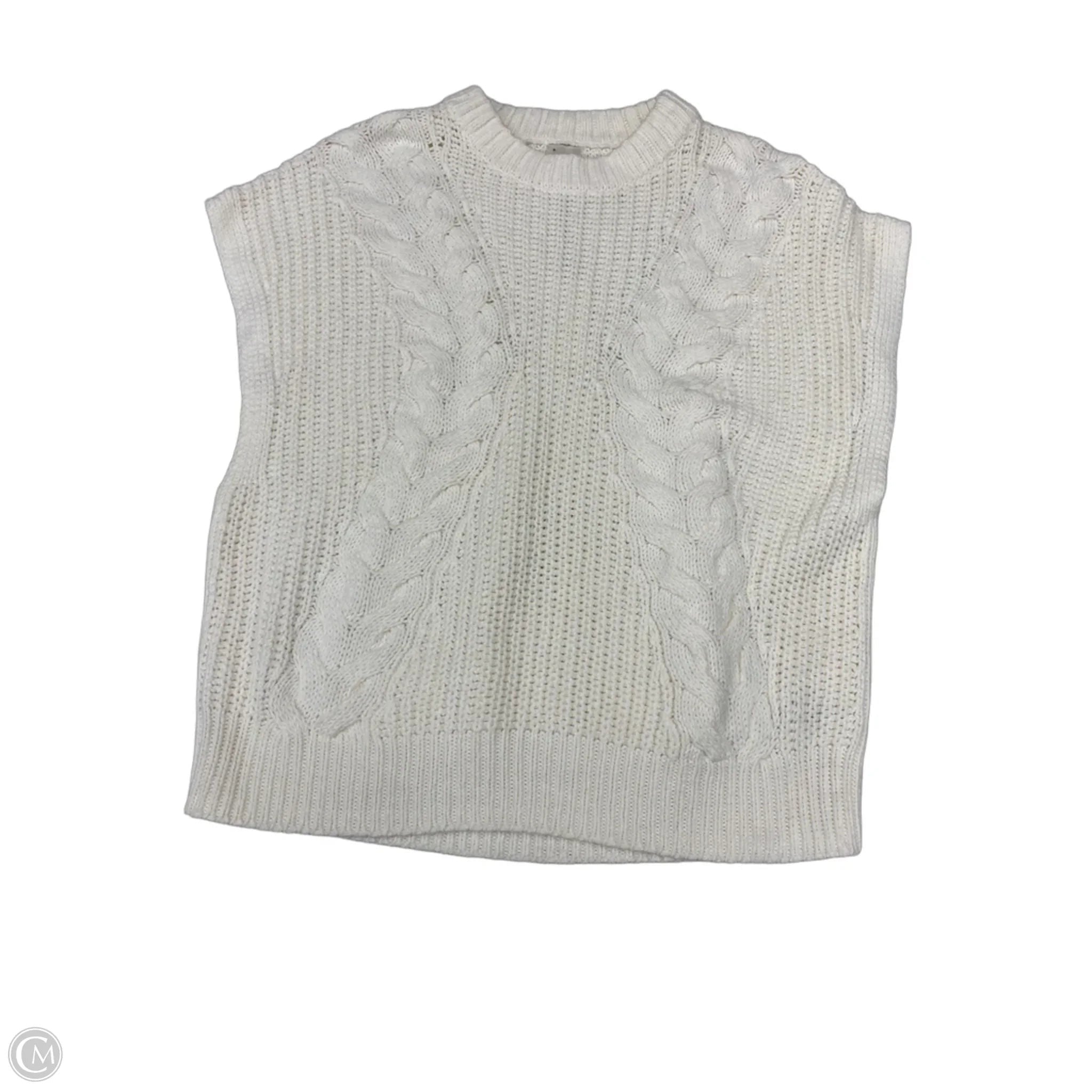 Vest Sweater By A New Day In Cream, Size: Xxl