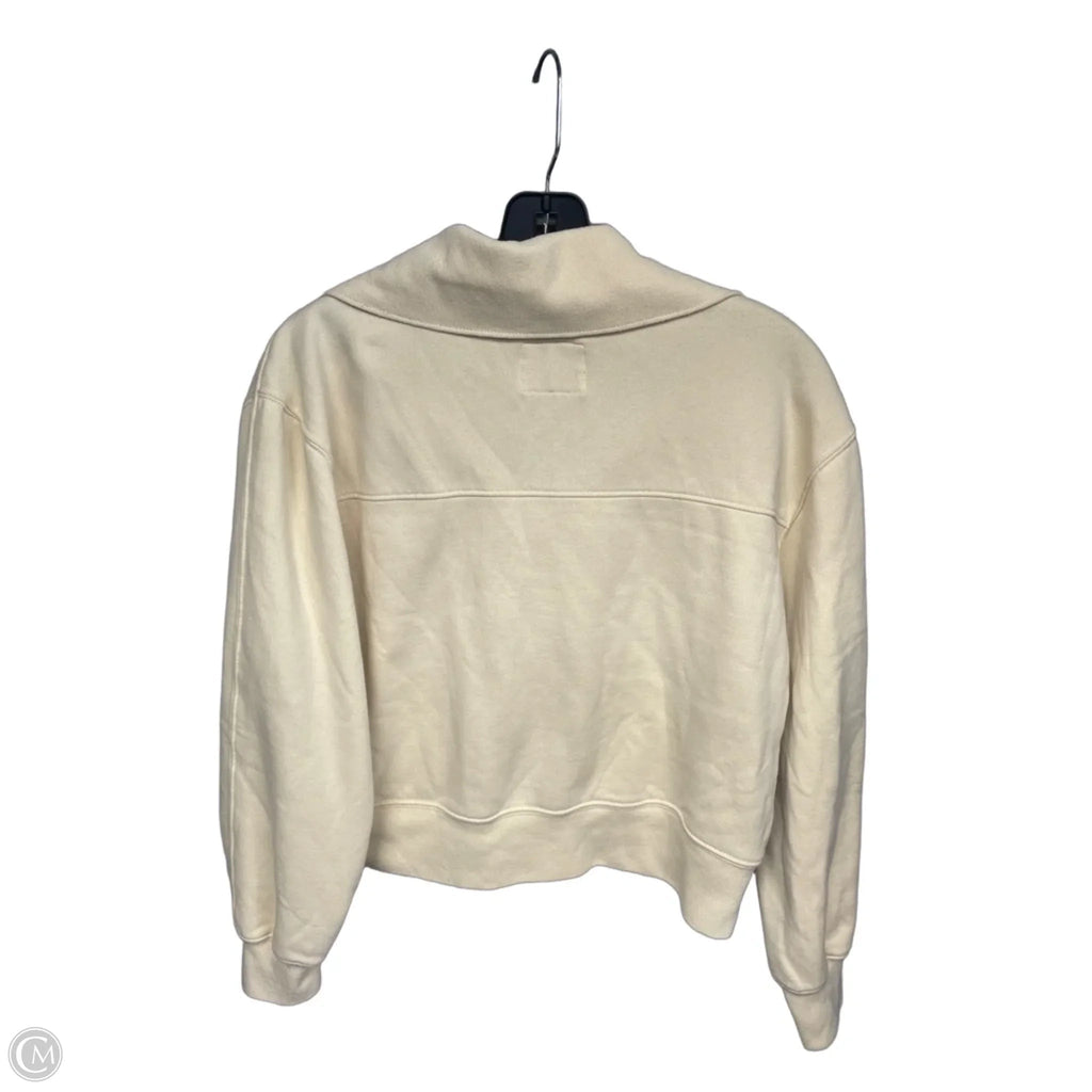 Sweatshirt Collar By Abercrombie And Fitch In Cream, Size: S