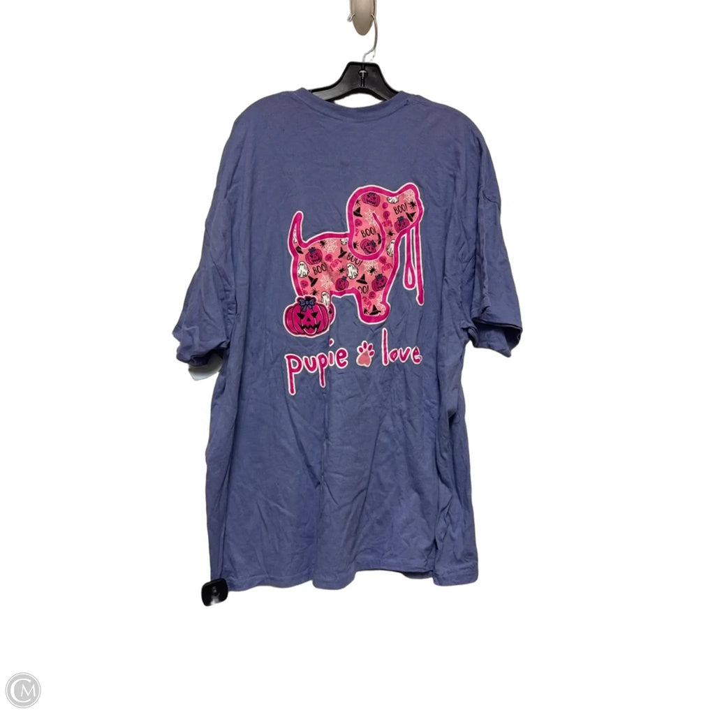 Top Short Sleeve Basic By Gildan In Purple, Size: 3x