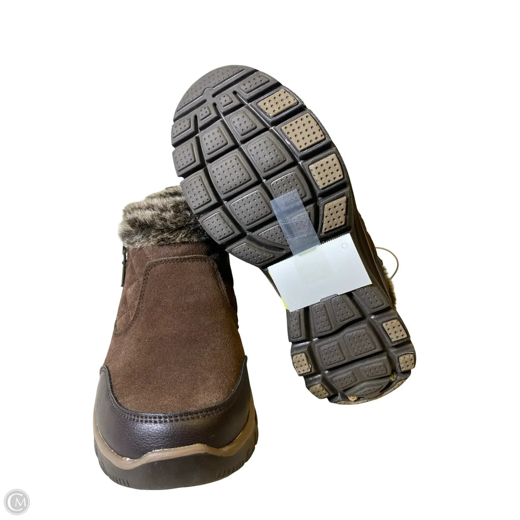 Boots Ankle Flats By Skechers In Brown, Size: 6.5