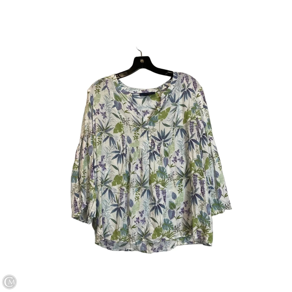 Top Long Sleeve By Rachel Roy In Floral Print, Size: L