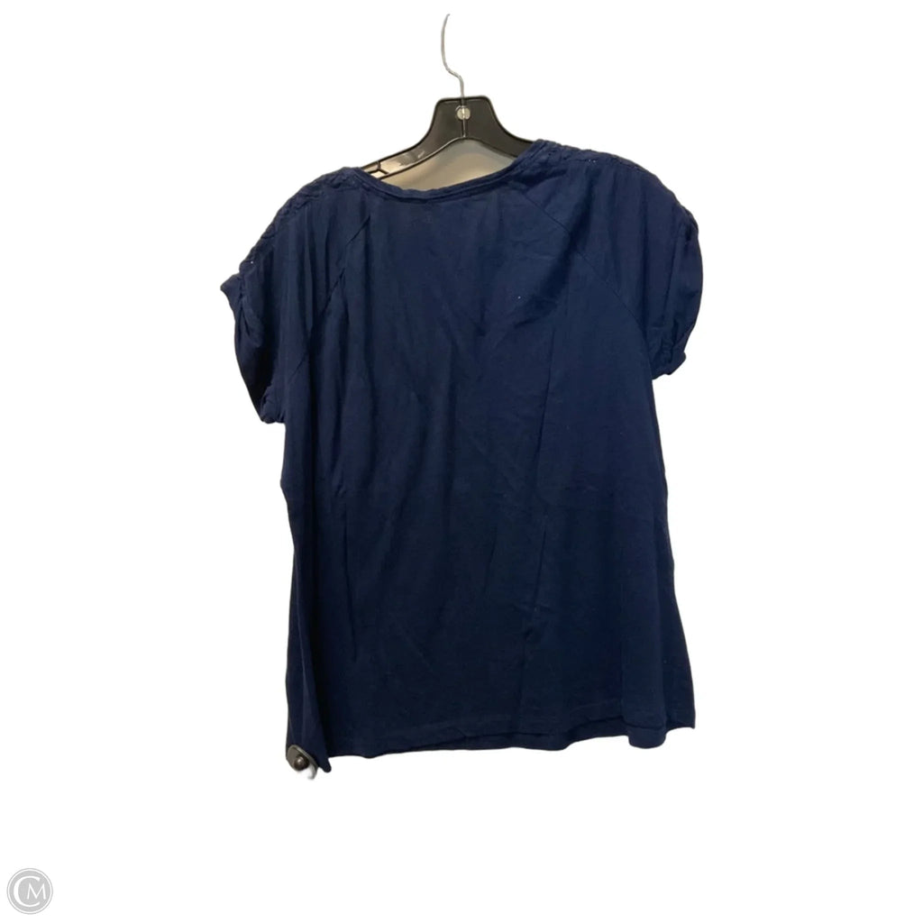 Top Short Sleeve Basic By Grace Elements In Navy, Size: Xl