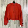 Athletic Sweatshirt Hoodie By Lululemon In Orange, Size: M