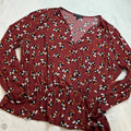 Top Long Sleeve By Banana Republic In Red, Size: Xl