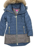 Coat Parka By Joules In Blue & Brown, Size:M