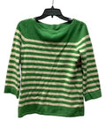 Sweater By J. Crew In Green & White, Size: M